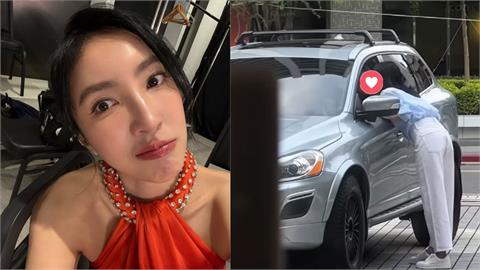 楊謹華送老公出差超不捨！甜踩車門撒嬌討親親　網羨：這就是嫁對人的樣子