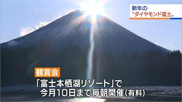 日本新春限定美景！民眾搶拍兩分鐘「鑽石富士山」