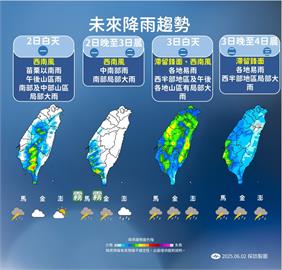 快新聞／鋒面滯留台灣2天！這2地狂降雨　周三雨區再擴大