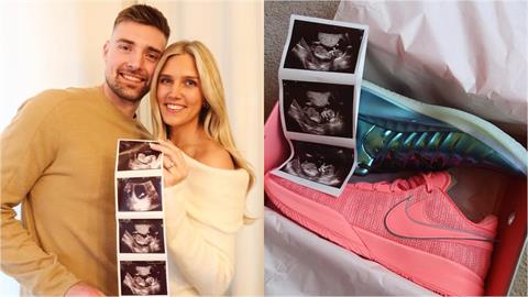 NBA(影)／在比賽中辦性別趴！溜馬中鋒用「球鞋顏色」宣告結果「獲全世界祝福」