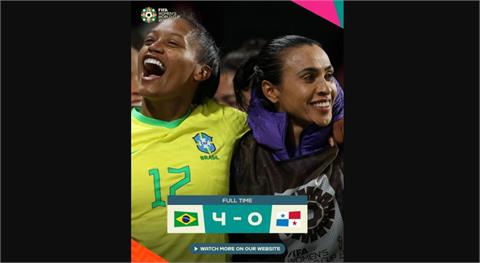 波傑斯女足世界盃大秀帽子戲法　巴西4比0宰巴拿馬