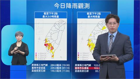 快新聞／大雨下不停！高屏山區恐達豪雨以上　氣象署曝「這天」陽光有望露臉