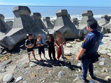花蓮5童海邊玩水「沒大人陪」　警獲報到場勸離