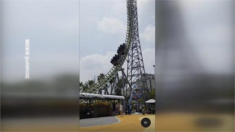 驚悚畫面曝！義大設施「卡半空」　１５遊客空中驚魂３分鐘