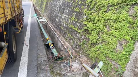 誇張！日月潭聯外道６００ｍ電纜遭竊　整排路燈「失明」