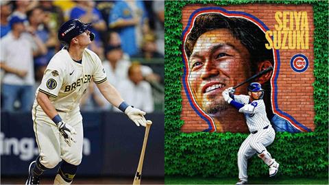 MLB(影)／你轟我也轟！釀酒人G2又讓小熊不開心　開賽回敬鈴木誠也首打席三分砲