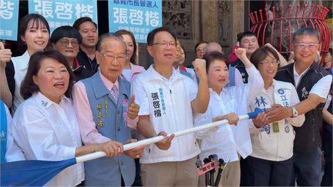 王美惠當一日店長賣肉粽　盧秀燕南下拉抬張啓楷選情