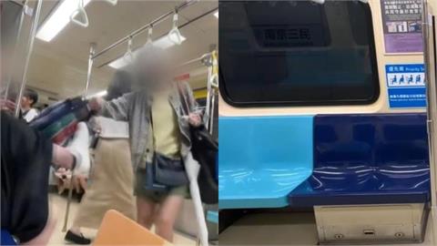 北捷白髮阿嬤「逼讓座被踹飛」又出事！雨傘毆打「博愛座女童」下場慘了