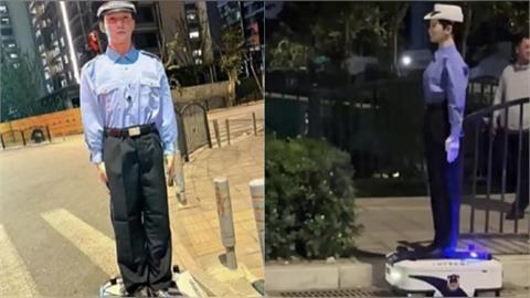 中國街頭驚見「紙紮人」警？「滑行帶詭異藍光」網喊：沒開罰先嚇死