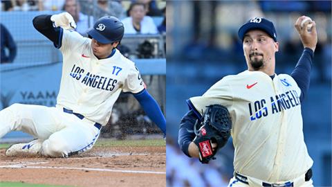 MLB(影)／大谷3度上壘、史奈爾6局無失分！道奇完封教士要回龍頭寶座