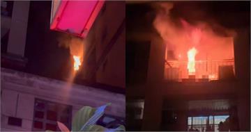 台中火警男困9樓陽台被燒死！　鄰居「聽男女吵架後」傳爆炸聲