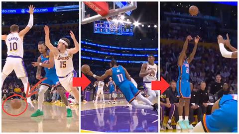 NBA(影)／湖人完全沒轍！雷霆「胯下妙傳」精準開後門　教科級「傳切決策」必看