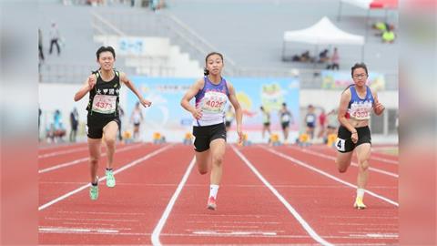 田徑(影)／「最速國一女」是她！葉又瑄全中運100公尺處女秀以12秒勇奪金牌