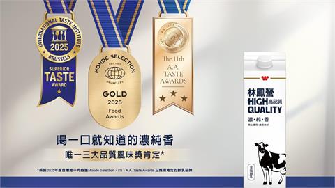 台灣鮮乳唯一!林鳳營榮獲國際三大品質風味獎肯定 世界級的濃純香再創台灣乳品新標竿