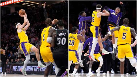 NBA(影)／這球不科學！「鄉村曼巴」成湖人救世主　絕殺灰狼還繳「超大型雙十」