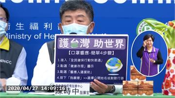 台灣人超暖！「捐口罩助世界」系統上線1天 已逾12萬人響應