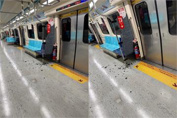板南線列車行駛中玻璃屏風突然爆裂　北捷說明原因
