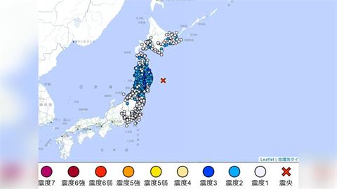 東北外海規模6.7強震深度10公里 岩手、宮城震度4級