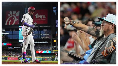 MLB(影)／馬提復出大聯盟上場遭自家人猛噓！響尾蛇球迷還不打算原諒他