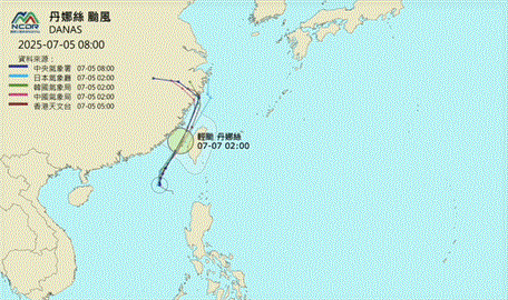 颱風丹娜絲「穿台灣海峽」貼陸地北上！專家揭撲台影響「雨勢最猛日」曝光