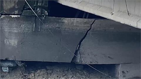 彰化華歡橋護岸"裂縫疑掏空"　工程單位急堆太空包補強