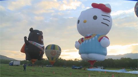 台東人限定！　熱氣球嘉年華登場　全球唯一凱蒂貓熱氣球升空