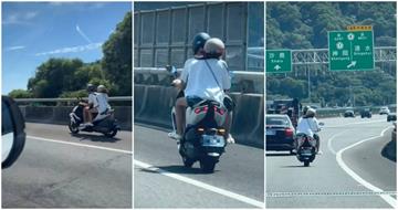 又見機車誤闖國道！小情侶騎上國3南向外埔路段　警方將追車牌開罰