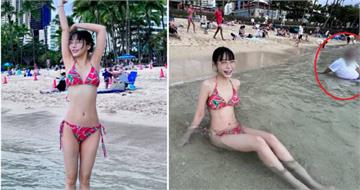 娛樂星聞／夢露老師夏威夷「師生遊」　比基尼辣裝招來怪桃花