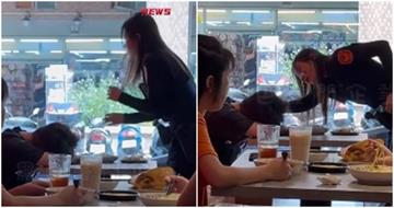 長髮女警叫早餐店熟睡顧客　身分遭起底！曾當防空演習海報模特