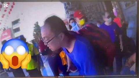 休假消防員參拜遇香客倒地　火速急救搶回一命