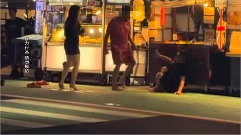 墾丁大街上演全武行　2男疑酒醉衝突當街大打出手