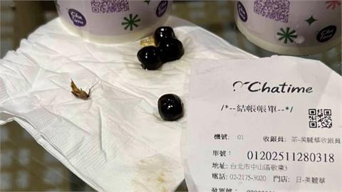 "日出茶太"珍奶驚見"整隻蟑螂" 業者宣布全門市暫停營業一天
