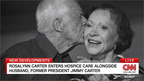 美國前總統卡特妻子驚傳失智　與丈夫接受相同居家安寧照護