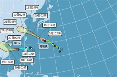 快新聞／輕颱「葡萄桑」路徑曝！　今起北部、東北部雨彈來襲