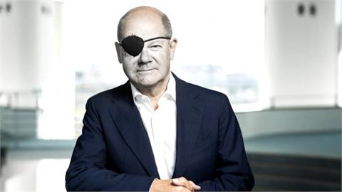 德國總理蕭茲變身「獨眼海盜」！　戴眼罩被網友惡搞P圖
