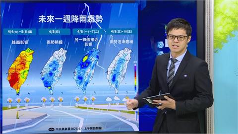 清明連假溼答答！下波鋒面接近時間曝　氣象署：這日前天氣不穩
