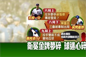 6大攻守缺失  世大運棒球斷衛冕夢