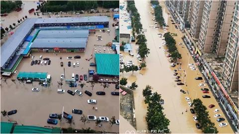 河南鄭州暴雨3日破千年紀錄　相當於被倒進「317個西湖」