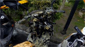 板橋接雲寺旁機車起火燃燒 疑遭女子惡意縱火