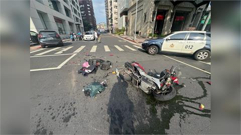台北大安驚悚車禍　機車撞到解體騎士命危送醫