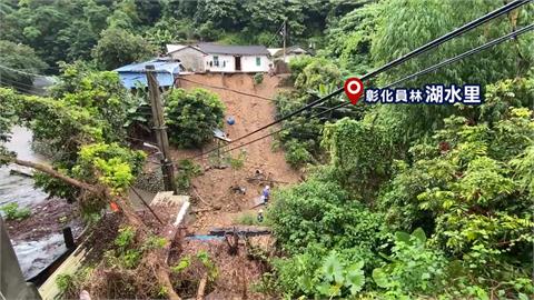 彰化員林土石流！湖水路三合院地基崩塌　「吳家古厝」百年階梯成瀑布