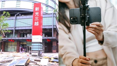 台中氣爆…中國妹衝新光三越「連2天直播帶貨」！瞎喊：觀察台媒的辛苦