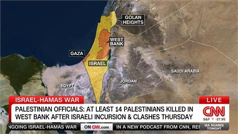 以色列「反恐行動」突襲難民營　約旦河西岸占領區衝突升溫