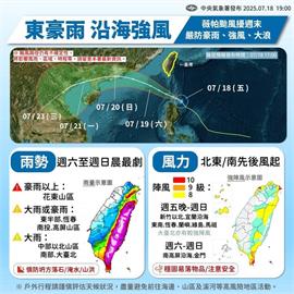 快新聞／薇帕颱風今晚到明晨最接近台灣！　各時段風雨曝