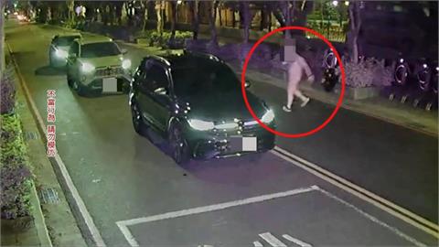 穿越馬路不滿被叭　男子「拍引擎蓋、企圖爬車」