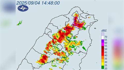 快新聞／國家級警報響起！大雷雨狂轟雙北地區　示警區域曝光了