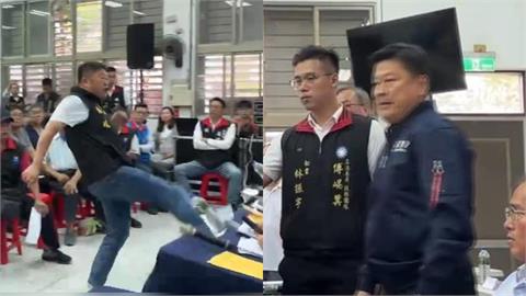 傅崐萁被踹桌「突喊1句道歉」！猛攻張峻「花蓮民主之恥」翻車惹怒網：怎有臉