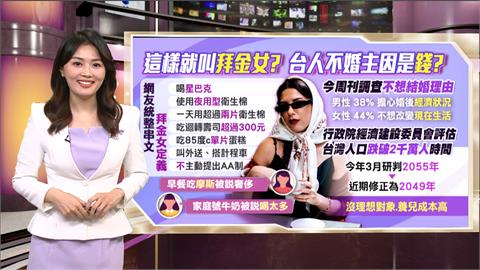 午夜特搜：這樣就叫「拜金」？　台人不婚不生原來是因為...
