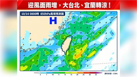 東北季風增強！大台北、宜蘭都轉涼　專家曝「這些地方」恐下大雨