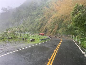 台1線嘉義水上段北上路面塌陷  警管制交通